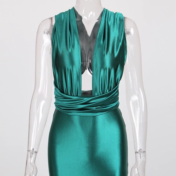 Green Floor Length Evening Dress - Picture 7 of 7